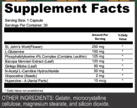 Primal Grow Pro Supplement Facts
